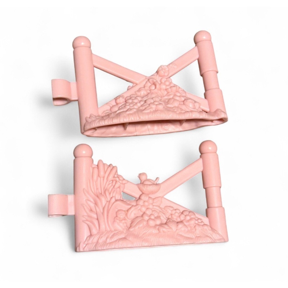 Vintage Fisher Price Little People Pink Garden Fence Panels Dollhouse Parts Lot